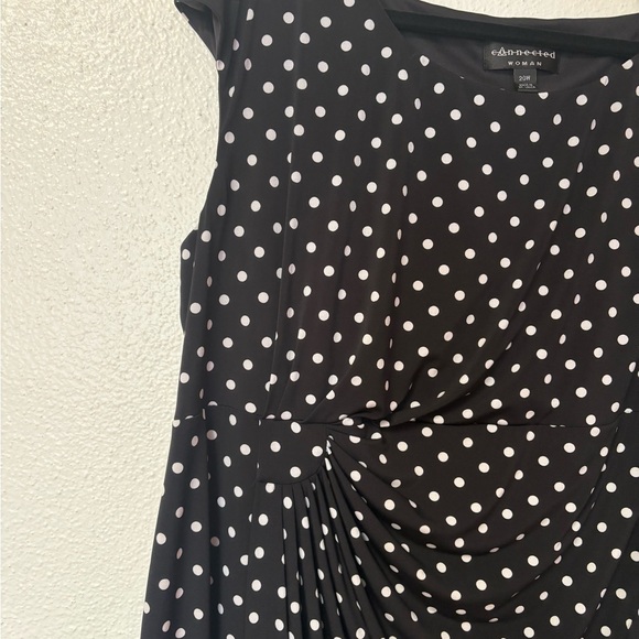 Women’s Connected black polka dot midi dress - Picture 2 of 5